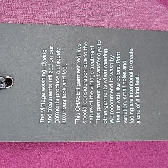 NWOT CHASER Woman's Draped Open Back Raglan Blouse Sz M Cabernet - Picture 11 of 12